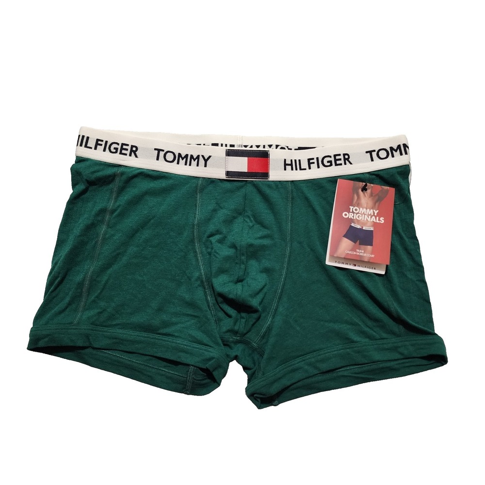 Tommy Hilfiger Men's Boxer Trunk Ultra Soft Green Size Medium